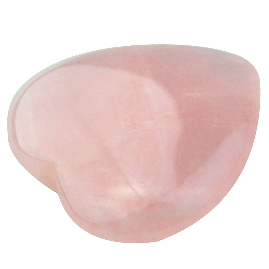 Marrywindix 15 Packs 0.8 Inches Healing Crystal Natural Rose Stone Heart Love Carved Palm Worry Stone Chakra Reiki Balancing