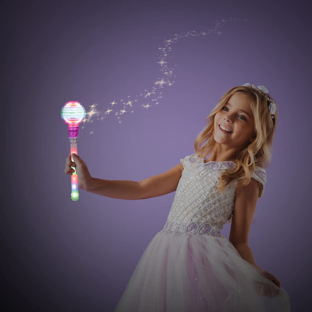 ArtCreativity Light Up Wand for Kids, 14-Inch LED Spinning Toy Wand with Batteries Included, Fun Light Up Wand Toy for Boys and Girls, Perfect Party Favor, Birthday