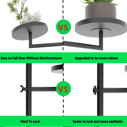 KAAPSAM Rotating Wall Plant Shelves Plant Shelf for Window 3-Tier Metal Wall Plant Holder for Multiple Plants with Hanging Indoor Home Decor