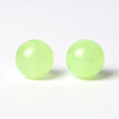 100Pcs Natural Stone 8mm Mint Green Jasper Round Loose Gemstone Energy Healing Beads Hole Size 1mm DIY Smooth Beads for Bracelet Necklace Earrings Jewelry Making