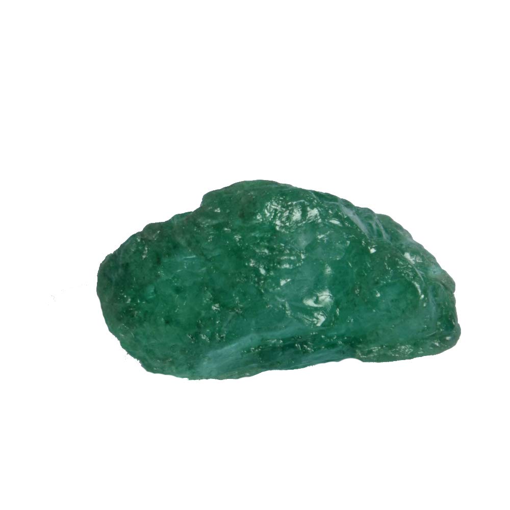 GEMHUB Protection Green Emerald Healing Crystal 12.50 Ct Natural Raw Emerald, Uncut Rough Gemstone
