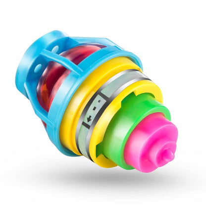 PROLOSO 15-Pack Light Up Flashing UFO Spinning Tops with Gyroscope Novelty Bulk Toys Party Favors