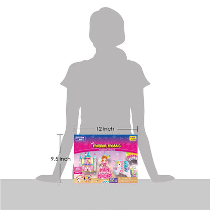 Imagimake Mirror Mosaic Princess & Unicorn Kids Art Set | DIY Craft Kit | Foil Stickers for Kids | Travel Toys | Art & Craft for 3-5 Year Old Girls | Birthday Gift for Girls Ages 3,4,5,6,7,8