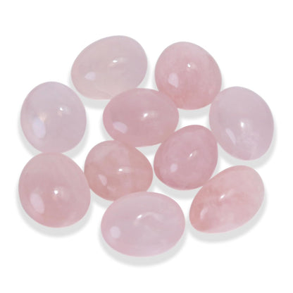 Tumbled Polished Natural Rose Quartz Stones, Crystals and Healing Stones Quartz Bulk for Wicca, Reiki, Healing Energy, Chakra Stones, Witchcraft Supplies(10Pcs)