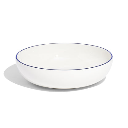 Made In Cookware | Serving Bowl | White With Navy Rim | Porcelain | Crafted in England