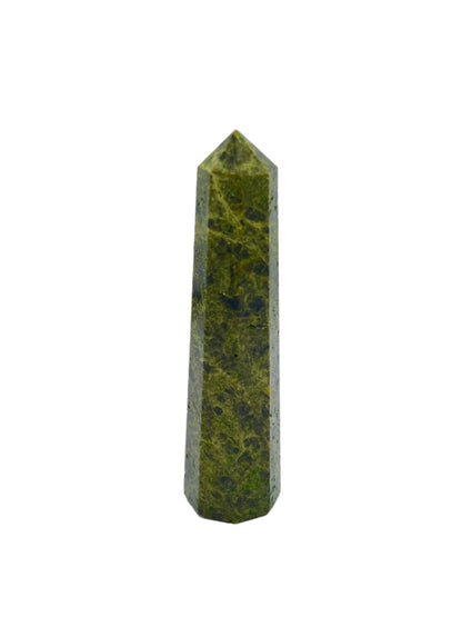 Green Tourmaline 3 Inch Gemstones Obelisk Tower Jumbo Facet Aura Rock Crystal Natural Polished Earth Wand Spirit