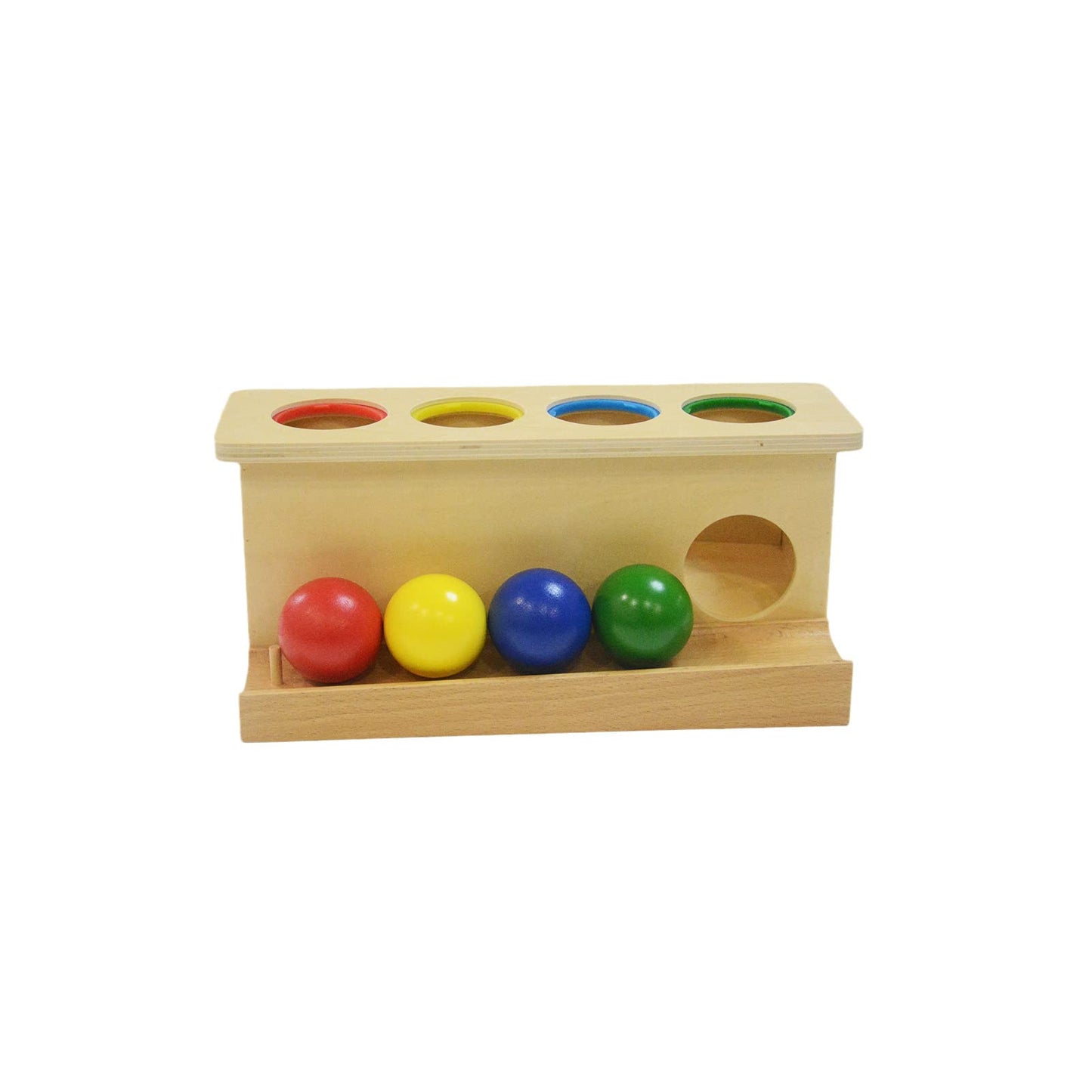 LEADER JOY Montessori Toddlers Wooden Push Ball Toys Baby Preschoolers Toys Push Toys Multicolored