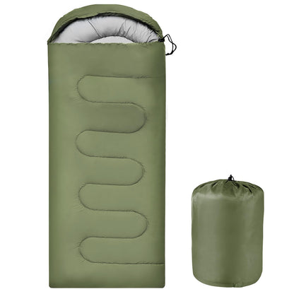 OBTANIM Sleeping Bags Portable Waterproof Camping Sleeping Bag for Adults Kids 4 Seasons Cold Weather or Warm Backpacking Hiking Travel Indoor Outdoor Use (Green)