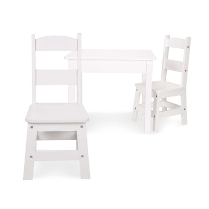 Melissa & Doug Wooden Kids Table & Chairs Set, Montessori, Homeschool Classroom Must Haves, Bedroom Furniture for Boys & Girls 3+