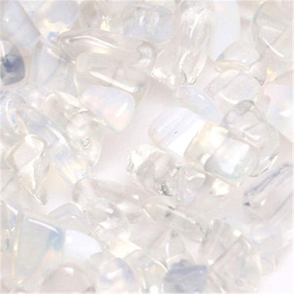 HAAMIIQII 5-8mm Opalite Chips Beads Irregular Chip Stones Loose Gemstone Beads Energy Healing Beads for Jewelry Making Strand 30 Inch
