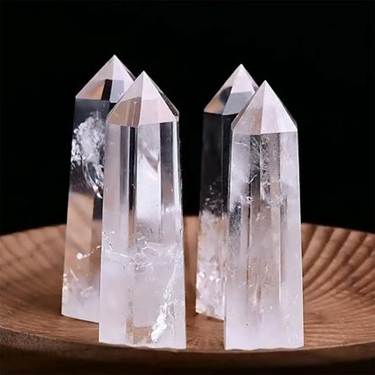 Natural Stone and Crystals Point Wand Reiki Healing Stone Rose Quartz Amethyst Home Decor Mineral Stones Crafts Crystal Amethyst Cornucopia 7-8cm 7pcs Set