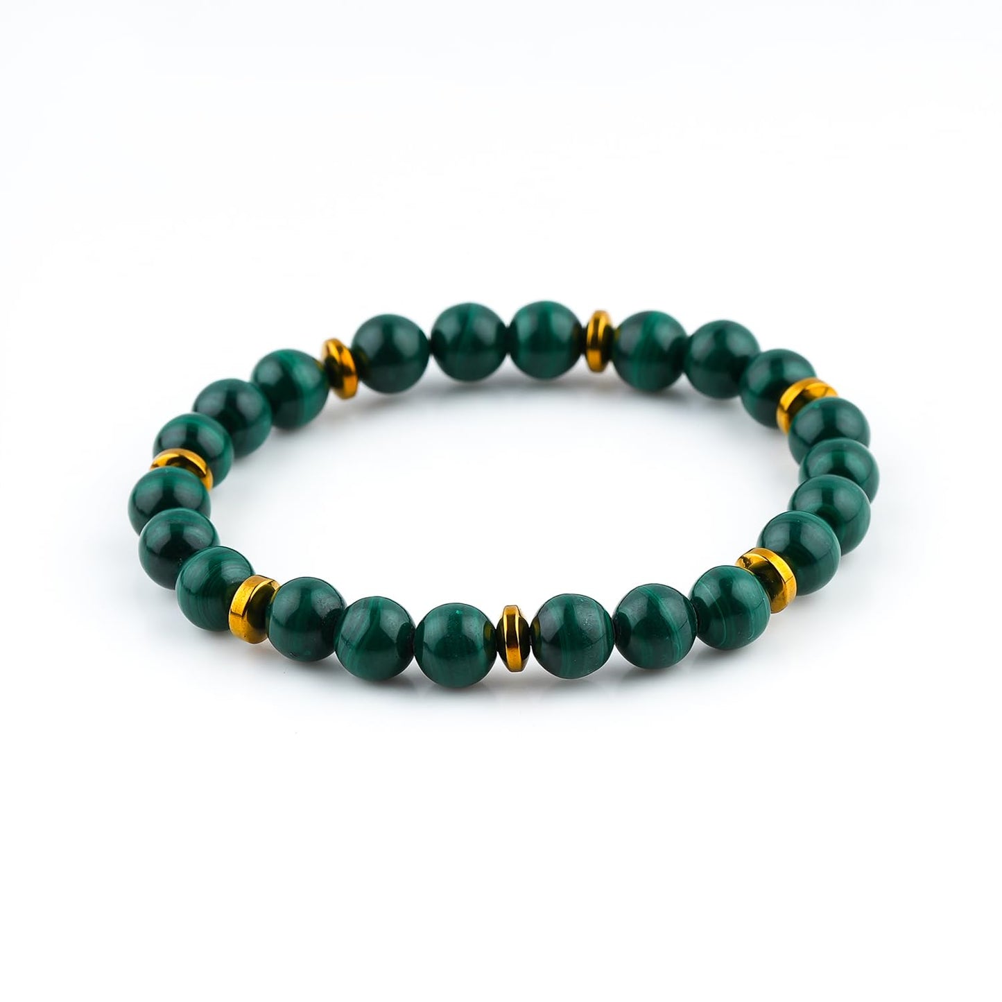 YASHEE Malachite Power Beaded Crystals Bracelet, Protection, Money Wealth Success Bracelet, Chakra Energy Healing Gemstone, Yoga Crystal, Stretchable Elastic Men & Women Bracelet