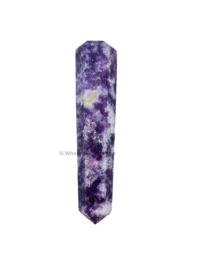 WholesaleGemShop 3 Inch (70 mm) Lepidolite Gemstones Obelisk Tower Jumbo Facet Aura Rock Crystal Natural Polished Earth Wand Spirit