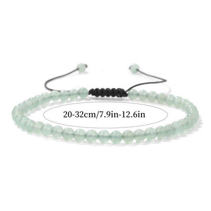 Lit Wall Jade Anklets for Women Handmade Beach Boho Ankle Waterproof Green Aventurine Anklet Bracelets Adjustable Beaded Ankle Bracelet Plus Size Anklets Gemstone Anklet Jewelry Gift for Her