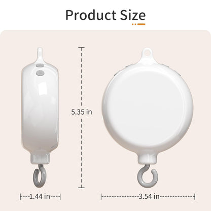 FEISIKE Baby Crib Mobile Arm with Music Box Spin Motor,23 Inch,Volume Control,3 Modes(Turn & Music,Turn Only, Music Only),Nursery Decor Hanger,Holder for DIY Clamp Mobile,35 Lullabies,30 Min Auto-Off