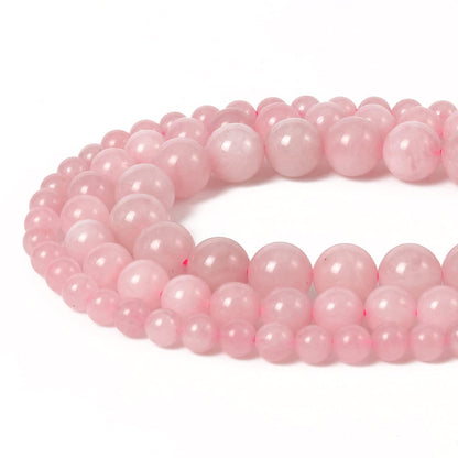About 60pcs 6mm Natural Stone Beads Rose Quartz Beads Crystal Gemstone for Jewelry Making, DIY Bracelet Necklace
