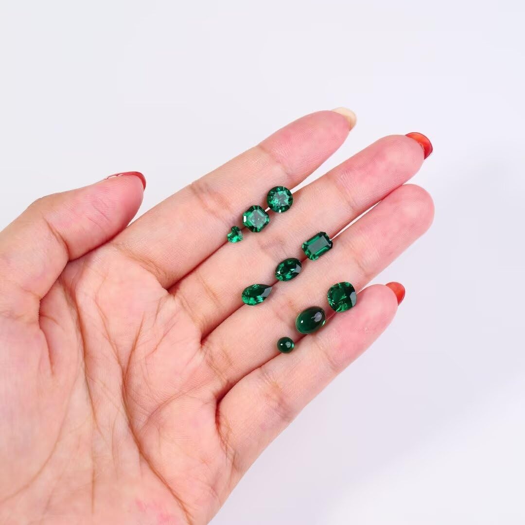 1PCS 6 * 6mm Cushion Laboratory Cultivates Zambian Emerald about 1CT