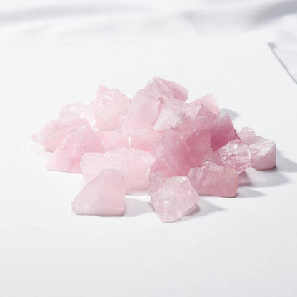 Apengshi 1/2 lb(230g） Natural Rose Quartz Crystal Tumbled Rough Stone Healing Crystal Chakra Raw Stone Meditation Reiki Collection