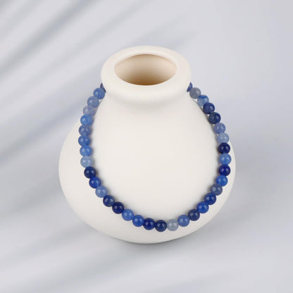 LPBeads Handmade Natural Gemstone Stretch Elastic 4mm Blue Aventurine Bracelet Healing Crystal Round Stone Beads Jewelry Gifts for Women Men