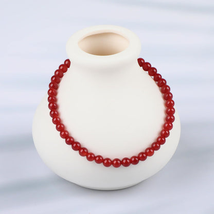 LPBeads Handmade Natural Gemstone Stretch Elastic 4m Carnelian Bracelet Healing Crystal Round Stone Beads Jewelry Gifts for Women Men