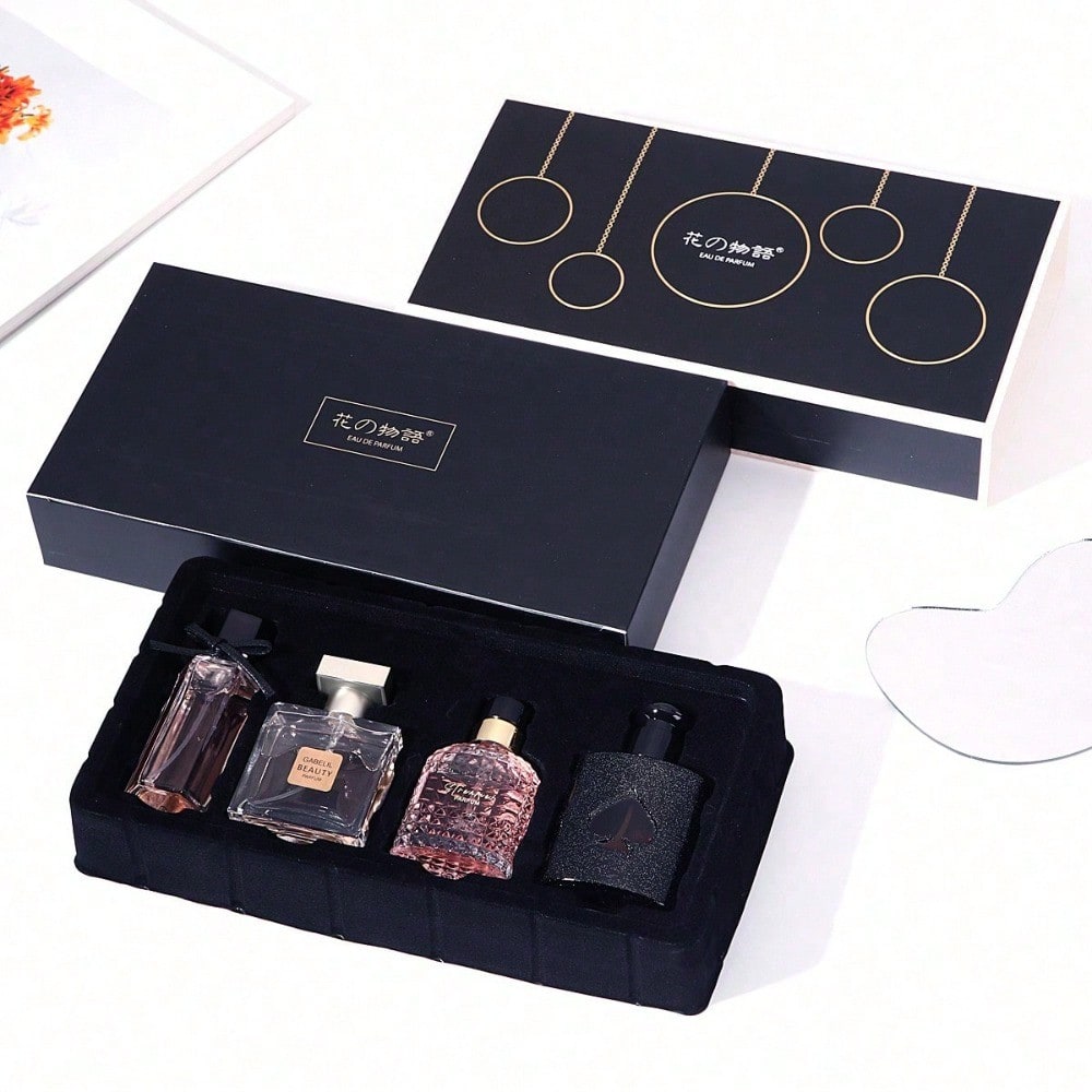 Local4 Piece Set, Women's Perfume Spray Gift Box, Lasting Fragrance, 4different Flavors, Perfect For Holiday Gifts, Dates, Daily Life, Parties
