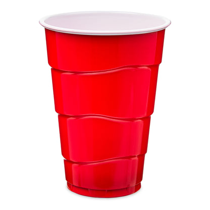Great Value Red Disposable Plastic Party Cups, 18 oz, 50 Count