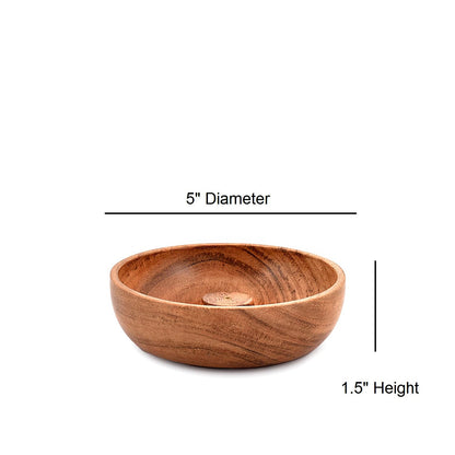 Samhita Acacia Wood Round Incense Stick Holder,Incense Burner, Ash Cather and Aromatherapy Ornament Home Décor (5" x 5" x 1.5")