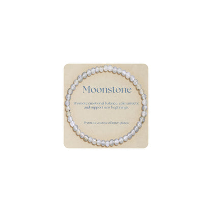 Treasure Bender Anxiety Relief Bracelets for Women - Crystals and Healing Stones Kalm Bracelet Menopause, Anxiety Relief Items Bracelet Jewelry Valentines Gifts for Women Men (Moonstone)