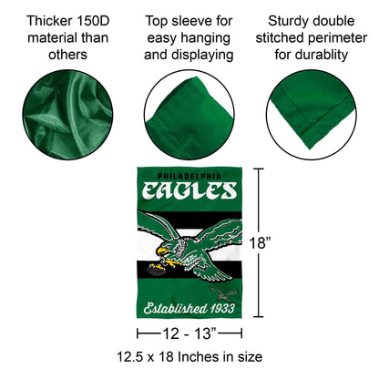 WinCraft Philadelphia Eagles Retro Vintage Throwback Double Sided Garden Flag
