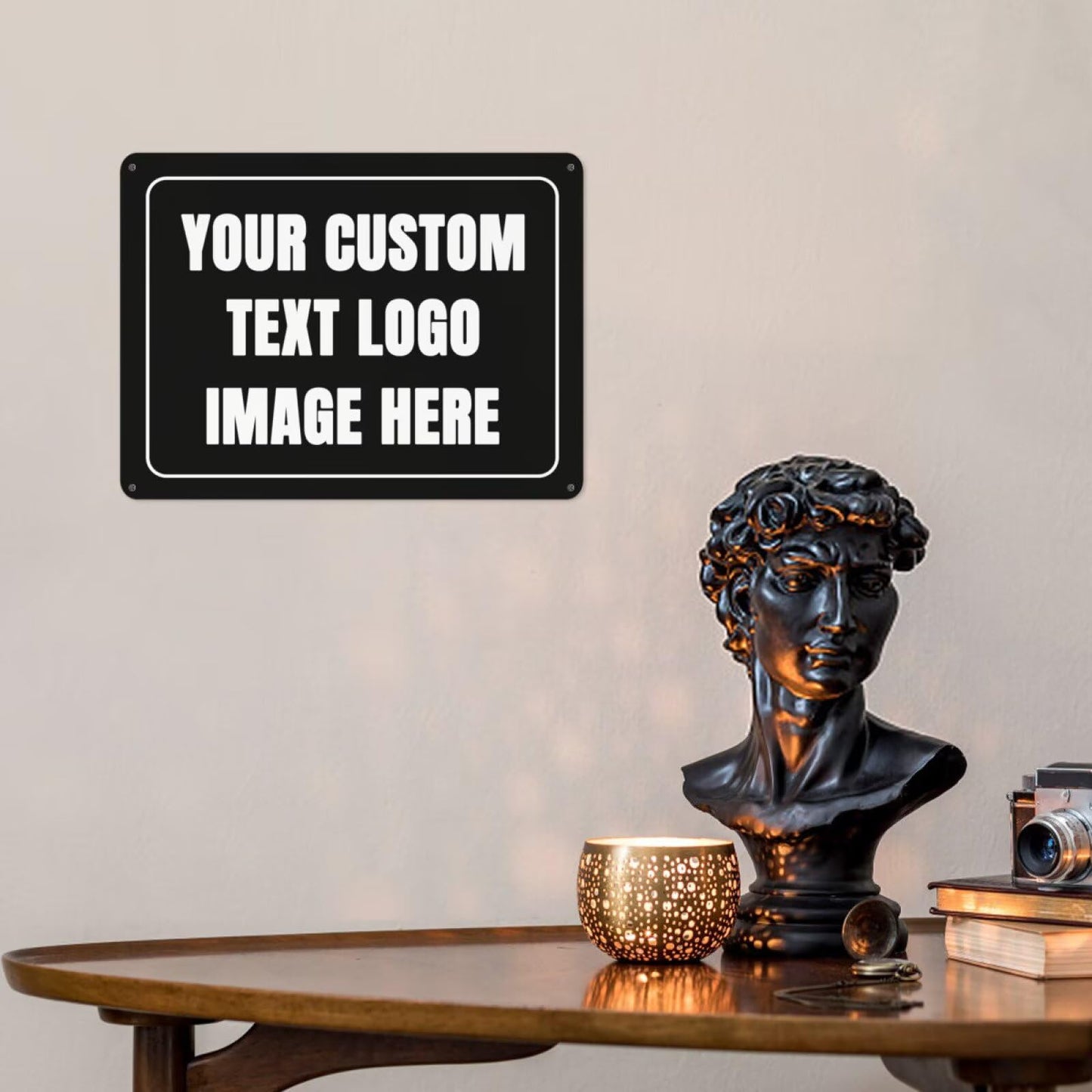 Custom Sign Personalized Metal Sign Custom Signs for Office/Wall/Garden/Indoor or Outdoor/Home Signs Design Your Logo/Text/Image-12x8Inch
