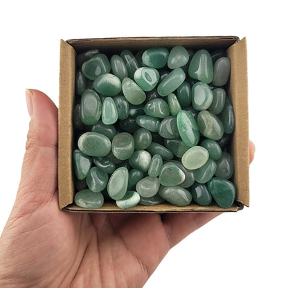 1,000 Carats Green Aventurine Handpicked Tumbled Stones Crystals Chips 0.2''-0.5'' Bulk Pocket Stones for Healing, Reiki, Meditation, Witchcraft and Home Decorations (Green Aventurine)