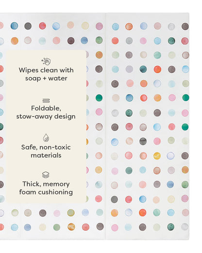 House of Noa Tumbling Baby Play Mat for Floor – Foldable Foam Playmat for Babies & Kids, Non-Toxic Wipeable Baby Mat | Dottie Gloria | 4' x 6'