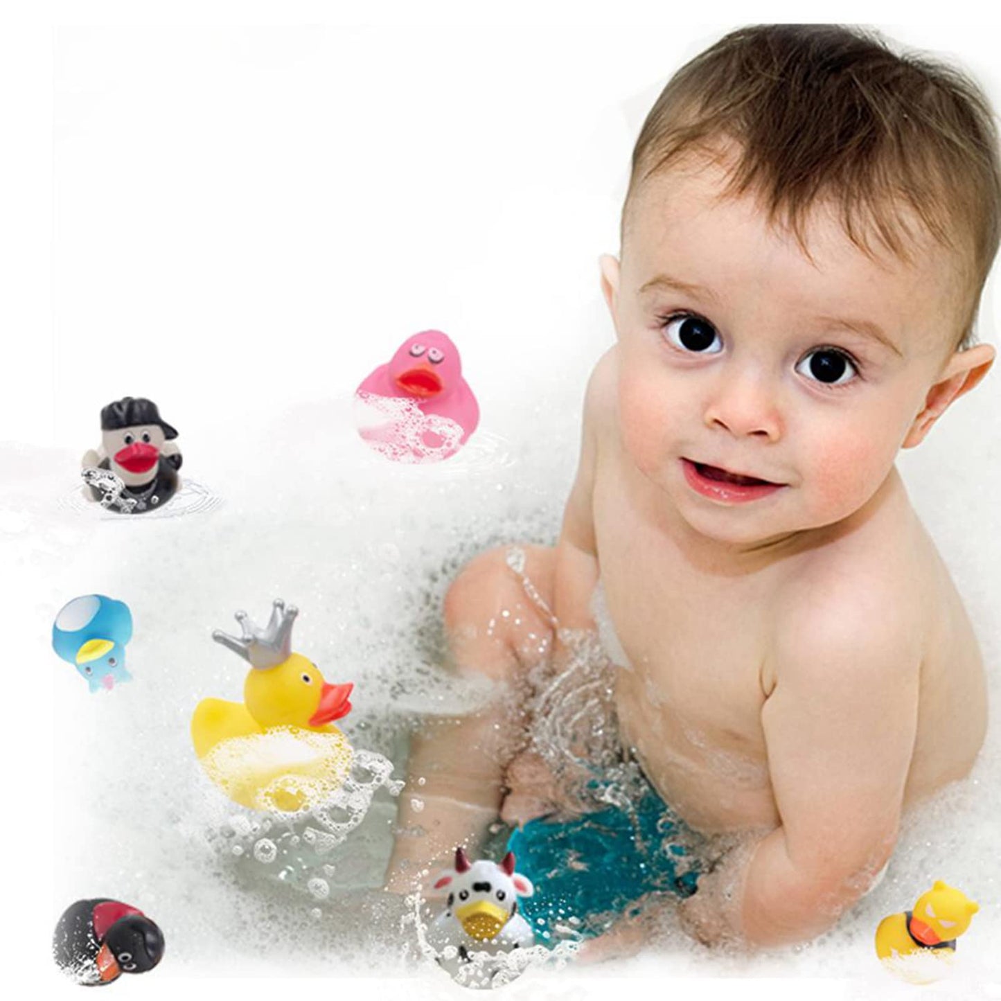 XY-WQ Rubber Duck 150 Pack for Jeeps Bath Toy Assortment - 2.3 Inch Bulk Floater Duck for Kids - Baby Showers Accessories - Party Favors, Birthdays, Bath Time, and More (50 Varieties)