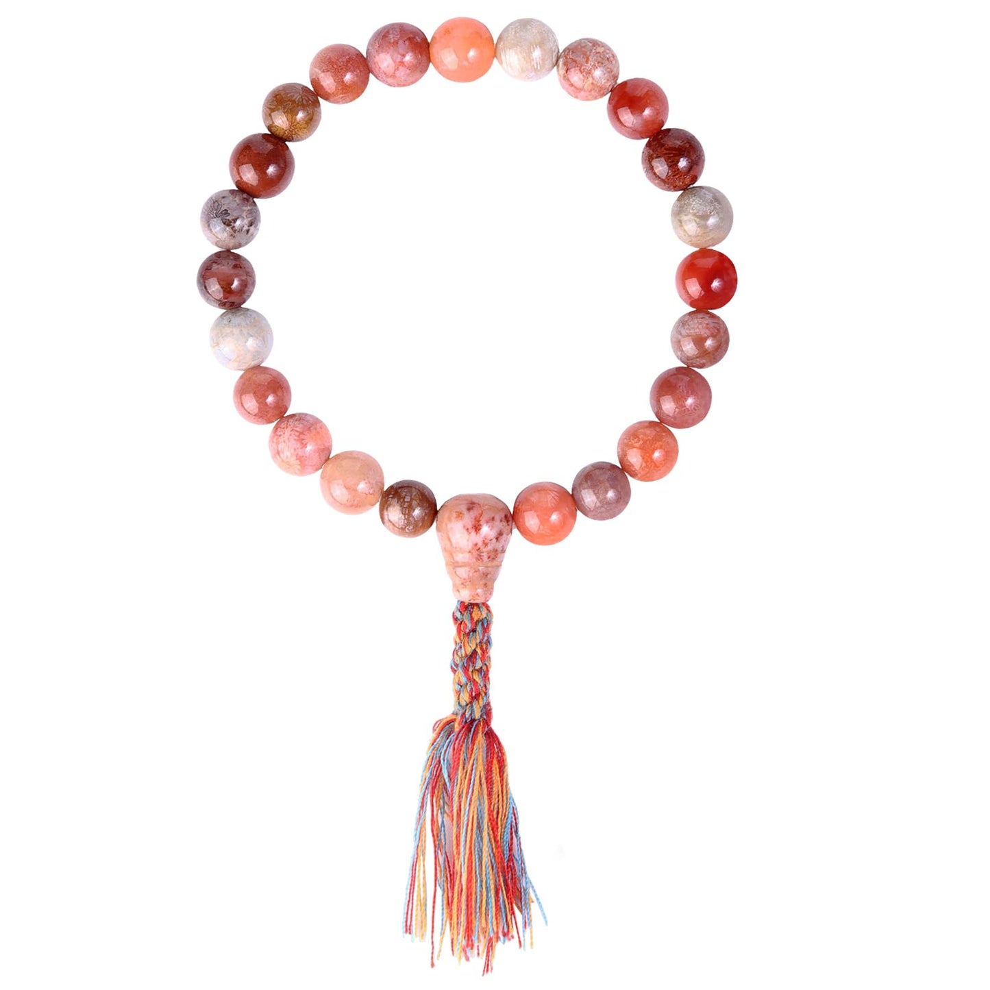 XuZBDia Natural Coral Jade Bracelets for Women 8mm, Gift Box Packaging Bead Bracelet, Can Be Used As Crystal Healing, Meditation, or As a Gift for Family and Friends