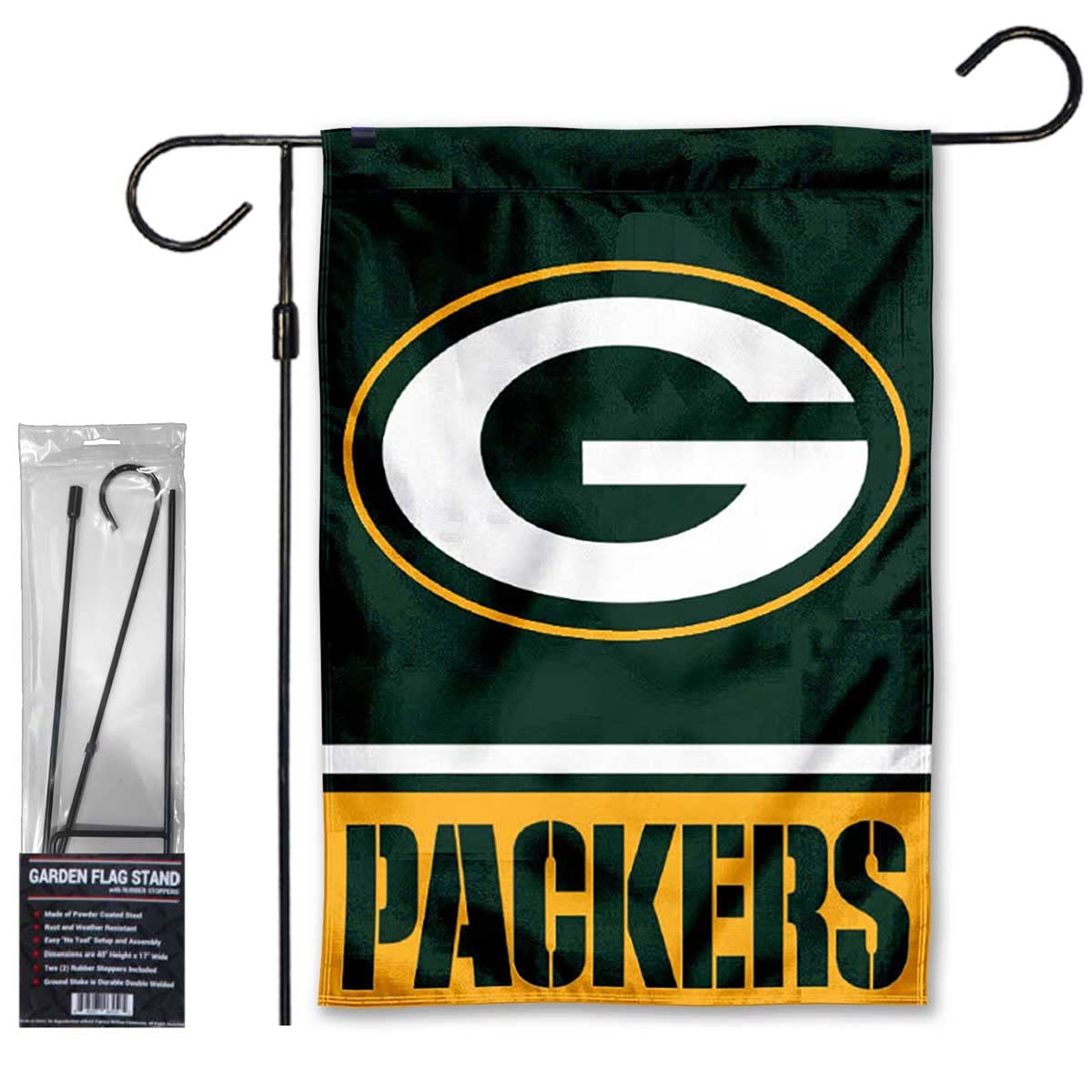 Packers Garden Flag and Stand Pole Holder Mount