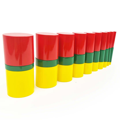 Hidoggy Montessori Knobless Cylinders(Set of 4), Early Educational Material Sensorial Toy for Toddler 3+, Preschool Learning for Kids Boy Girl Gift