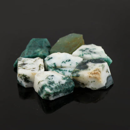 CRYSTALIS Wholesale 50 carats Natural Moss Agate Raw Crystals, Loose Gemstone, Bulk Rough Jewelry Making Supply, Chakra Healing Raw Stones, Wire Wrapping, DIY, Gem Collection