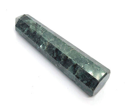 WholesaleGemShop 3 Inch Gemstones LARVIKITE Obelisk Tower Jumbo Facet Aura Rock Crystal Natural Polished Earth Wand Spirit