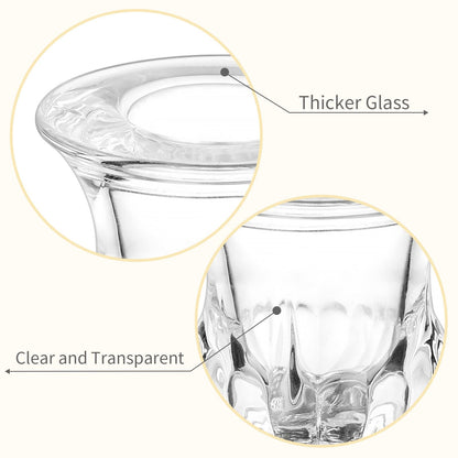 Romadedi Glass Taper Candle Holders - Clear Small Candlestick Holder Bulk, Thicker Glass Candle Sticks Set for Wedding Christmas Party Dining Table Table Centerpiece Decor, 2Pcs
