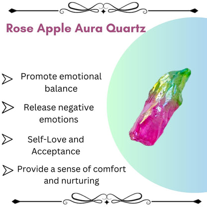 Crystals, Rocks, Jade, Crystals and Healing Stones, Witchcraft Supplies, Healing Crystals, Stones, Healing Stones, Rock Collection, Agate, Raw Stones (Rose - Apple Aura Quartz, 2 Pcs)