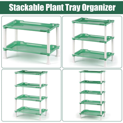 RooTrimmer 5-Tier Seed Starter Tray, Plant Stand with Grow Lights Full Spectrum Sunlike Plant Light for Indoor/Greenhouse Small Plant Pots, Cell Trays, Succulents, Seedlings Gardening