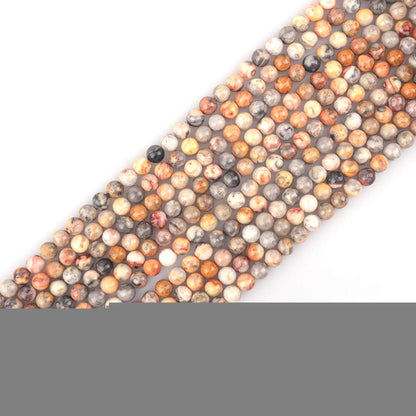 ICAI Beads 8mm Natural Crazy Lace Agate Stone Round Loose Stone Beads for Jewelry Making DIY Crafts Design 1 Strand 15" APPR.