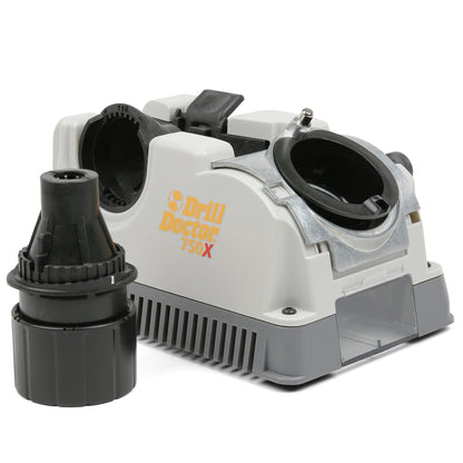 Drill Doctor DD750X Electric Drill Bit Sharpener, 3/32-3/4" High-Speed, Portable - Steel, Masonry, Carbide, Cobalt, Tin-Coated Bits, Adjustable Angles