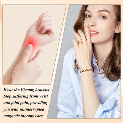 Vicmag Copper Bracelet for Women Ultra Strength Magnetic Bracelets with Effective Magnets 99.9% Pure Copper Jewelry Present with Adjustment Tool