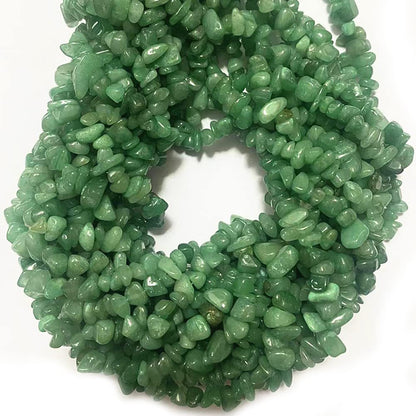 PLTbeads 7-8mm Natural Green Aventurine Gemstone Chips Beads Healing Crystals Waist Bracelets Necklace Kit Irregular Stone DIY Crafts Design Jewelry Making