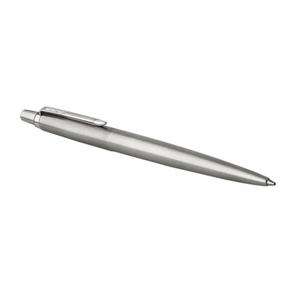Parker Jotter Ballpoint Pen, Stainless Steel with Chrome Trim, Medium Point, Blue Ink - Smooth Writing, Sleek, Polished, Professional, Desk Essentials