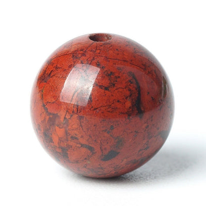 100Pcs Natural Stone 8mm Red Blood Jasper Round Loose Gemstone Energy Healing Beads Hole Size 1mm DIY Smooth Beads for Bracelet Necklace Earrings Jewelry Making