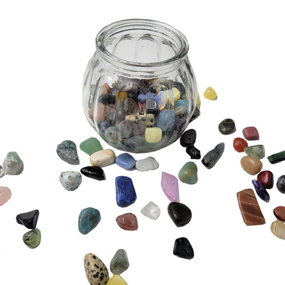60Kinds+ Gemstones and Crystals Set,Bulk Tumbled Chips Crystals for Jewelry Making,Crushed Stones Rocks and Minerals Science Kit (0.55lb(60-65types))