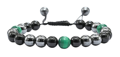 Amazing Gemstone Cancer Fighter Bracelets - Malachite Hematite Black Tourmaline Bracelet Set for Men Women Healing Crystal Gifts for Breast, Lung, Bowel, Prostate Cancer