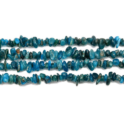 PLTbeads 5-8mm Natral Healing Gemstone Waist Bracelets Necklace Kit Irregular Stone DIY Crafts Design Jewelry Making 1 Strand per Bag Approxi 34 inch (Blue Apatite Chips)